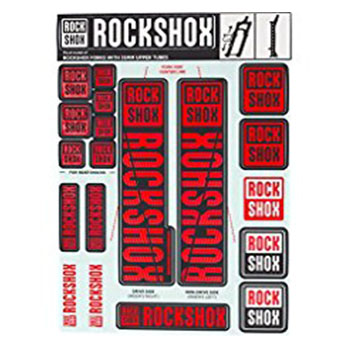 UNIVERSAL DECAL KIT RED COLOR FOR FORKS ROCK SHOX 35 mm
