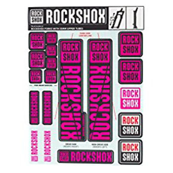 UNIVERSAL DECAL KIT PINK COLOR FOR FORKS ROCK SHOX 35 mm