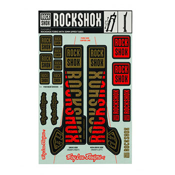 UNIVERSAL DECAL KIT GOLD-ORANGE COLOR FOR FORKS ROCK SHOX...